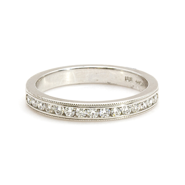 18K Diamond Partway Band Ring
